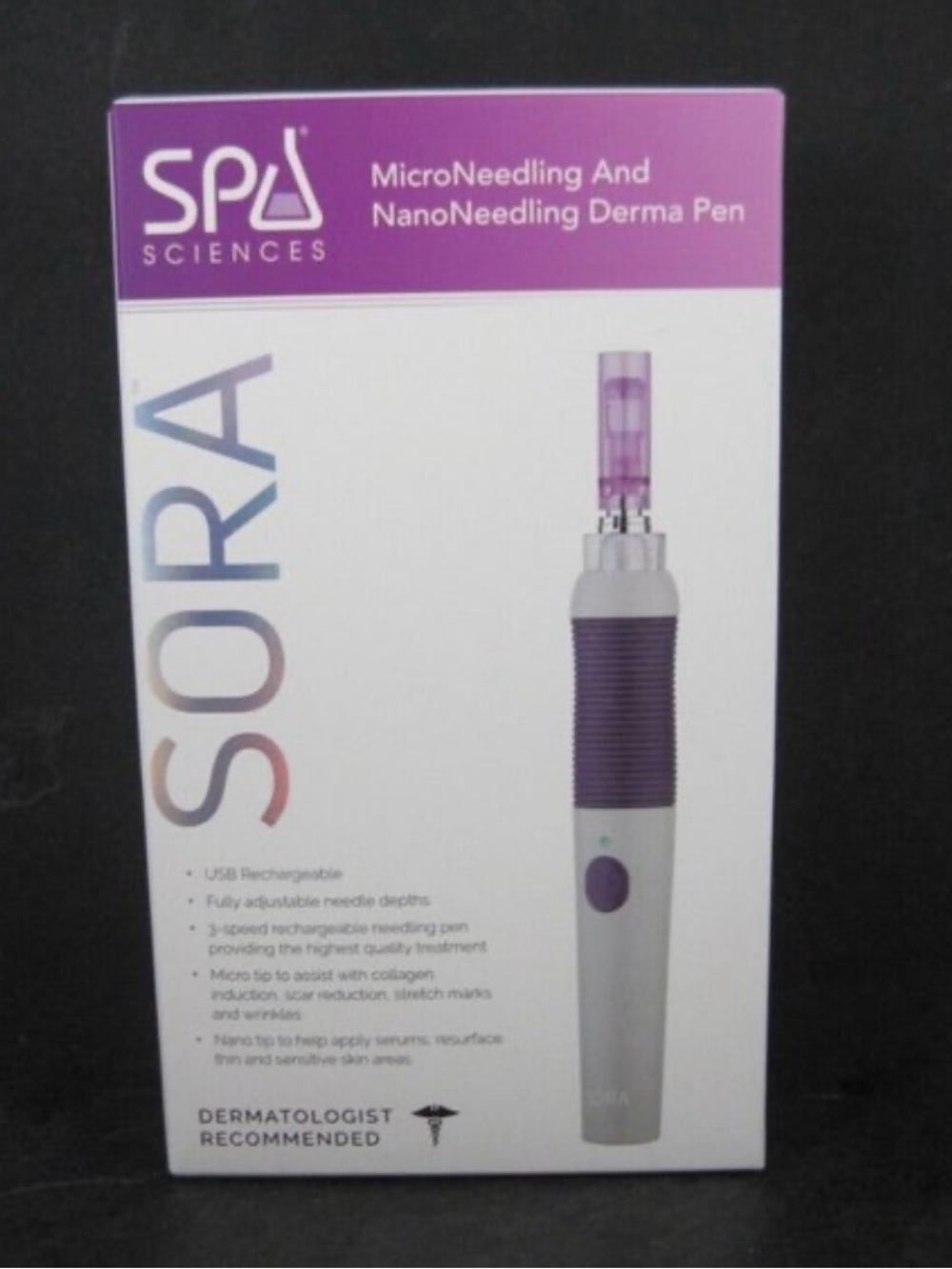 💉NEVER USED 🩷 SORA MicroNeedling Derma Pen – Purple